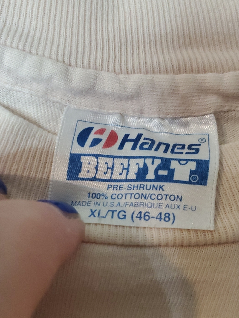 Vintage Single Stitch Hanes Beefy-T Builtmore Estate Crewneck Tee Size XL Travel - Picture 4 of 10